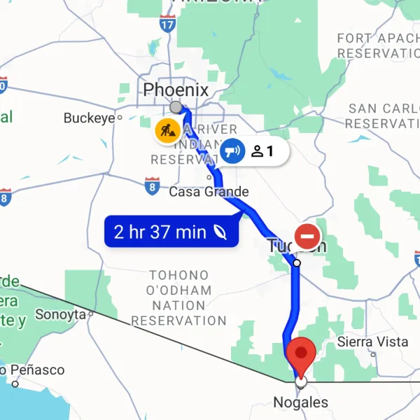 driving from phoenix to mexico border