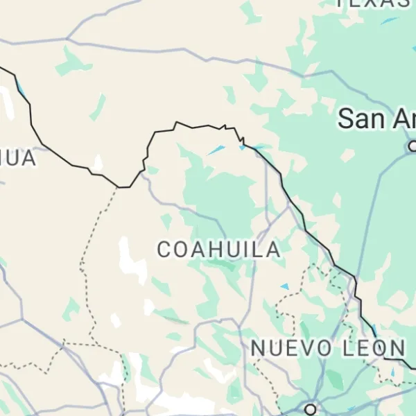 texas mexico border map